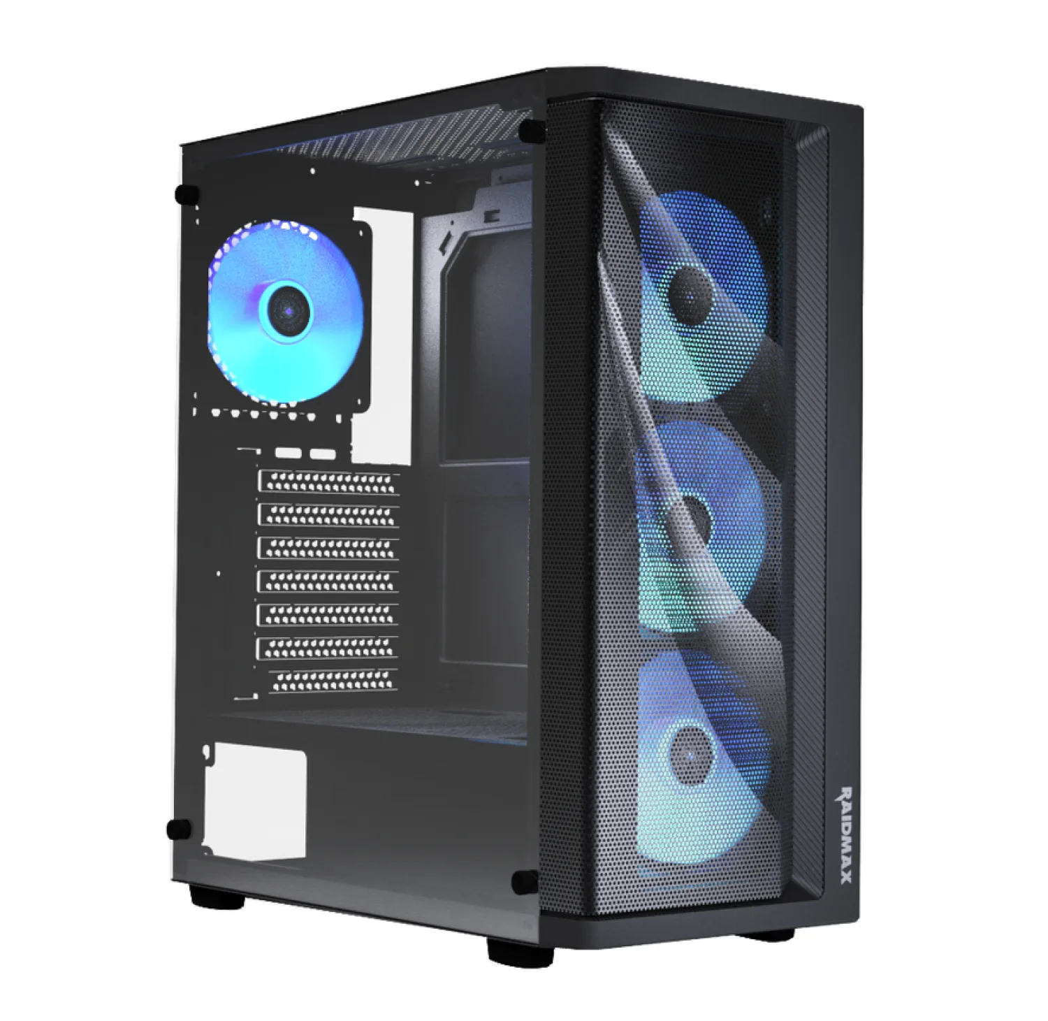 GABINETE GAMER RAIDMAX MESHIAN X922 BLACK ATX TG ARGB