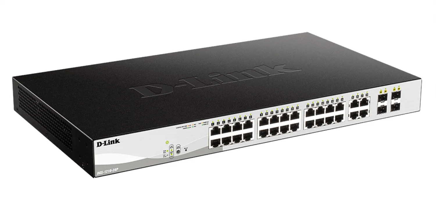 D-LINK SWITCH DGS-1210-28P 24 10/100/1000BASE-T POE 4 100/1000